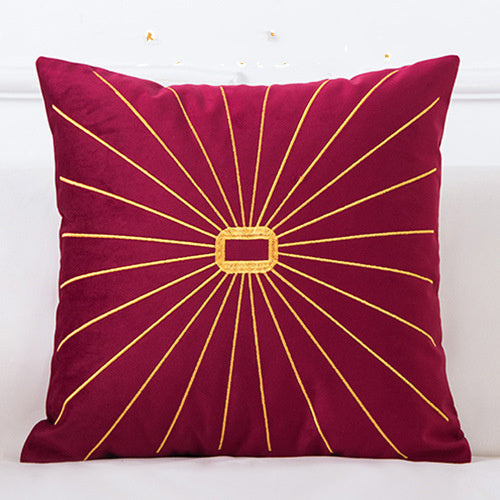 Golden Sofa Pillow Office Car Lumbar Cushion