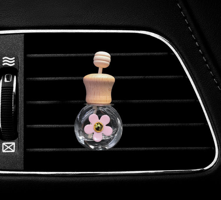 Car Five Petal Flower Outlet Perfume Empty Bottle