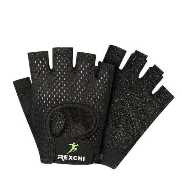 Gants de cyclisme mi-doigts respirants en maille papillon pour le fitness