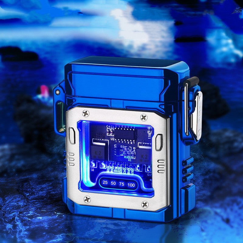Metal Transparent Shell Electronic Waterproof Lighter