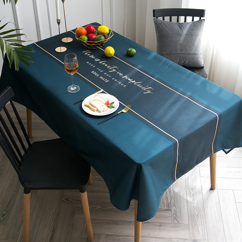 Nappe de table basse en coton et lin, style nordique moderne minimaliste