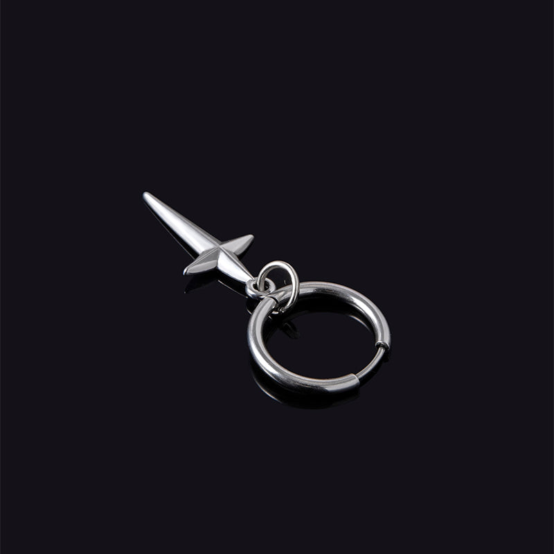 Minimalist Cross Dangle Earrings For Women Men Trend Hip-hop Punk Silver Single Earrings Birthday Gift Jewelry