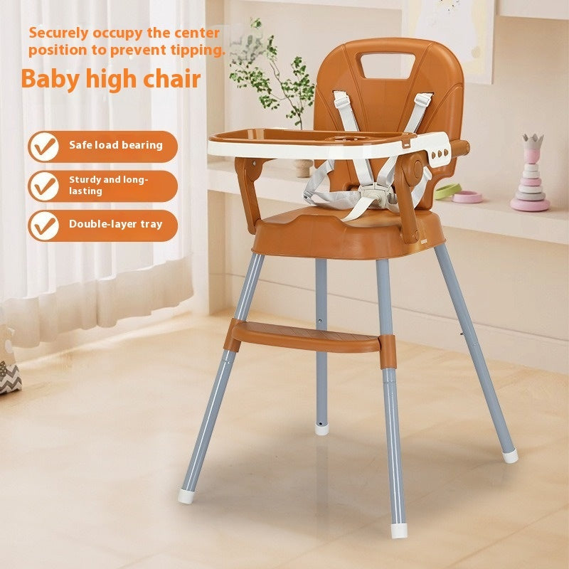 Children's Dining Chair Adjustable Folding Double Plate Feeding Chair Baby Dining Chair Baby's Chair
