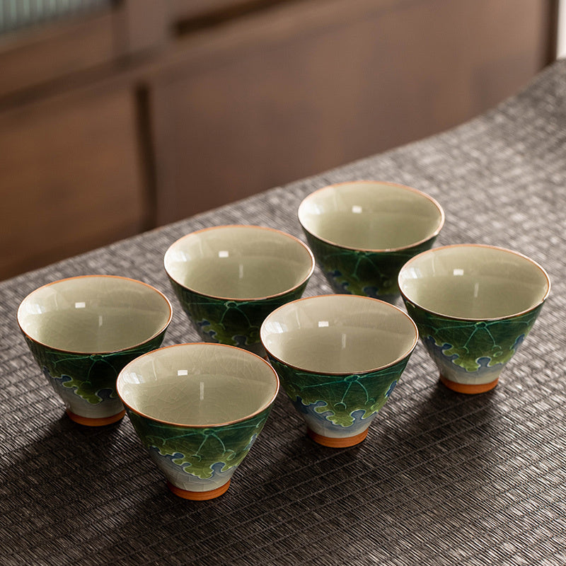 Hand Painted Tea Cup Porcelain Kung Fu Tea Set Teacup Suit