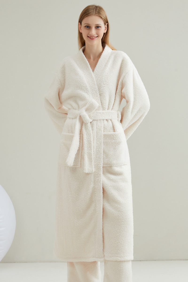 Flannel Casual European And American Loose Nightgown