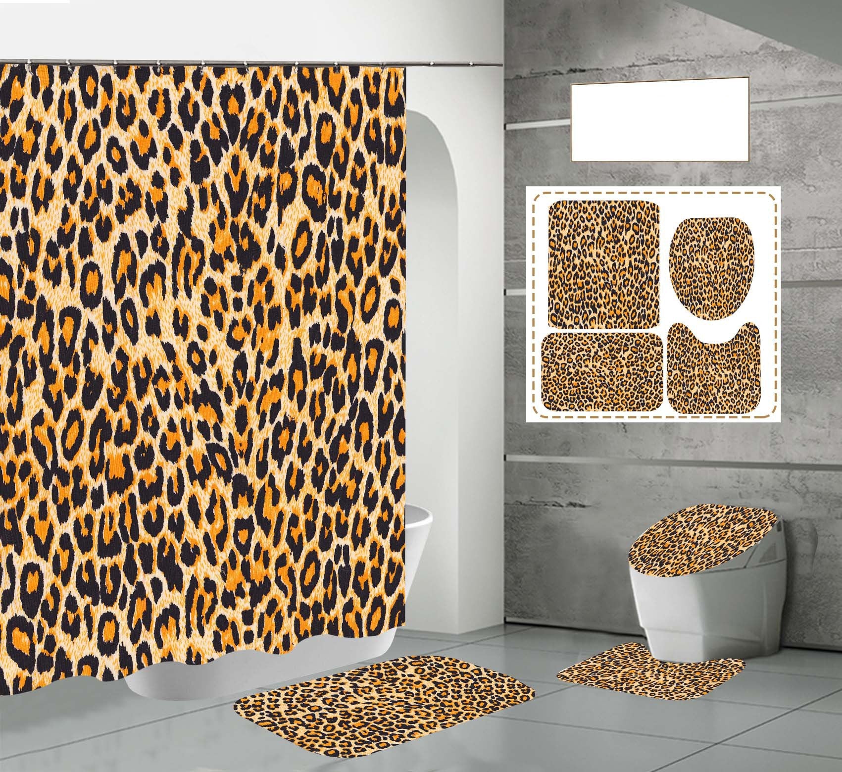 Digital Printing Bathroom Mildewproof And Waterproof Hanging Cloth