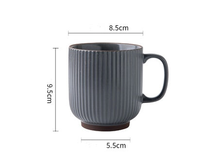 Nordic Vertical Stripe Ins Ceramic Coffee Cup