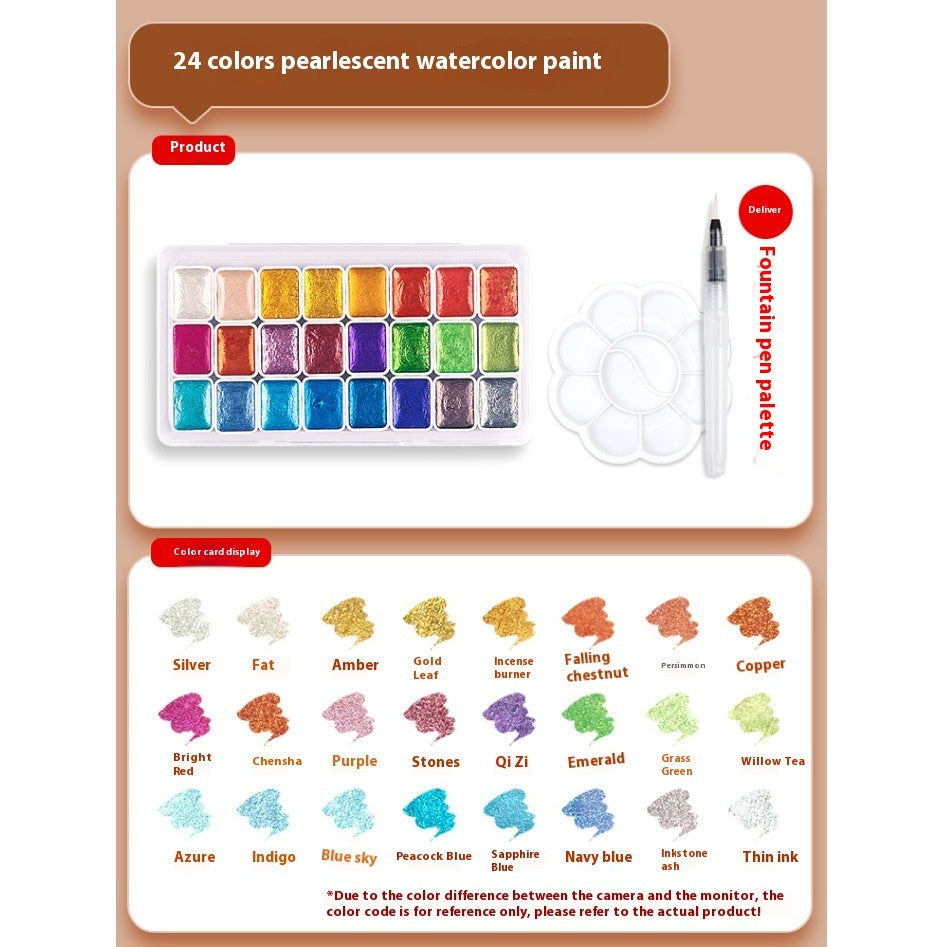 Pearlescent Paint Art Raw Solid Watercolor