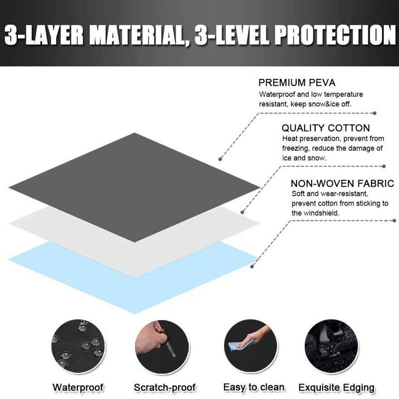 Car Thickening Waterproof Warm Windshield Cover