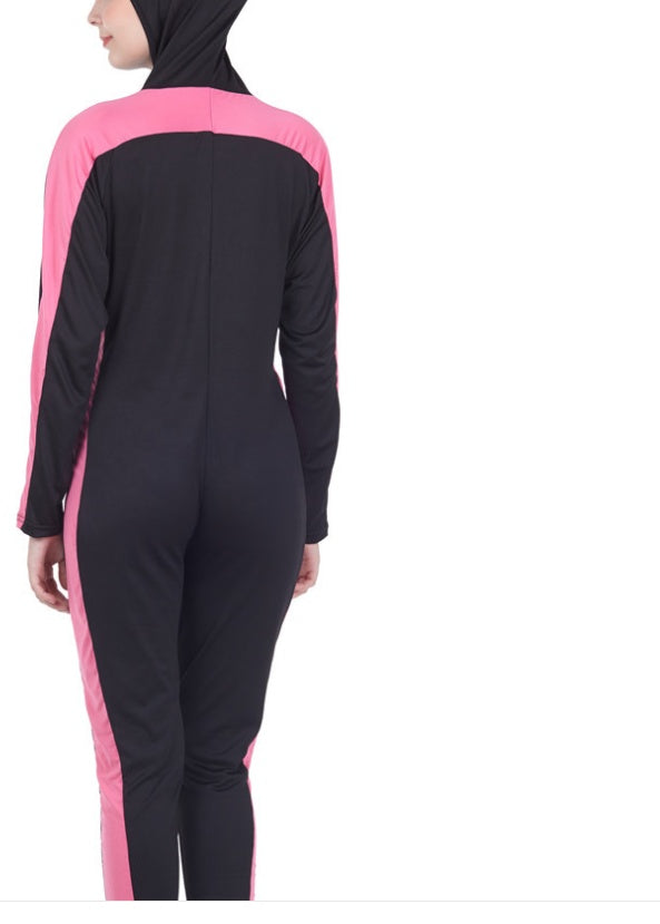 Conservative One-piece Swimsuit Color Matching Ladies Wetsuit