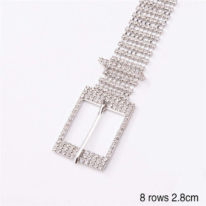 Ceinture pour femme en alliage brillant avec strass