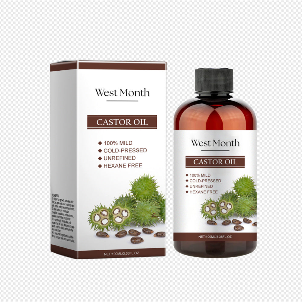 Huile Essentielle Croissance Capillaire, Huile de Ricin Solide Hydratante pour Cheveux