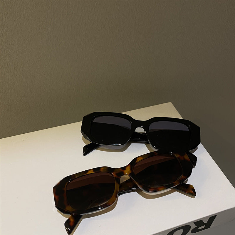 Black Sunglasses Irregular Personality Frame Net Red