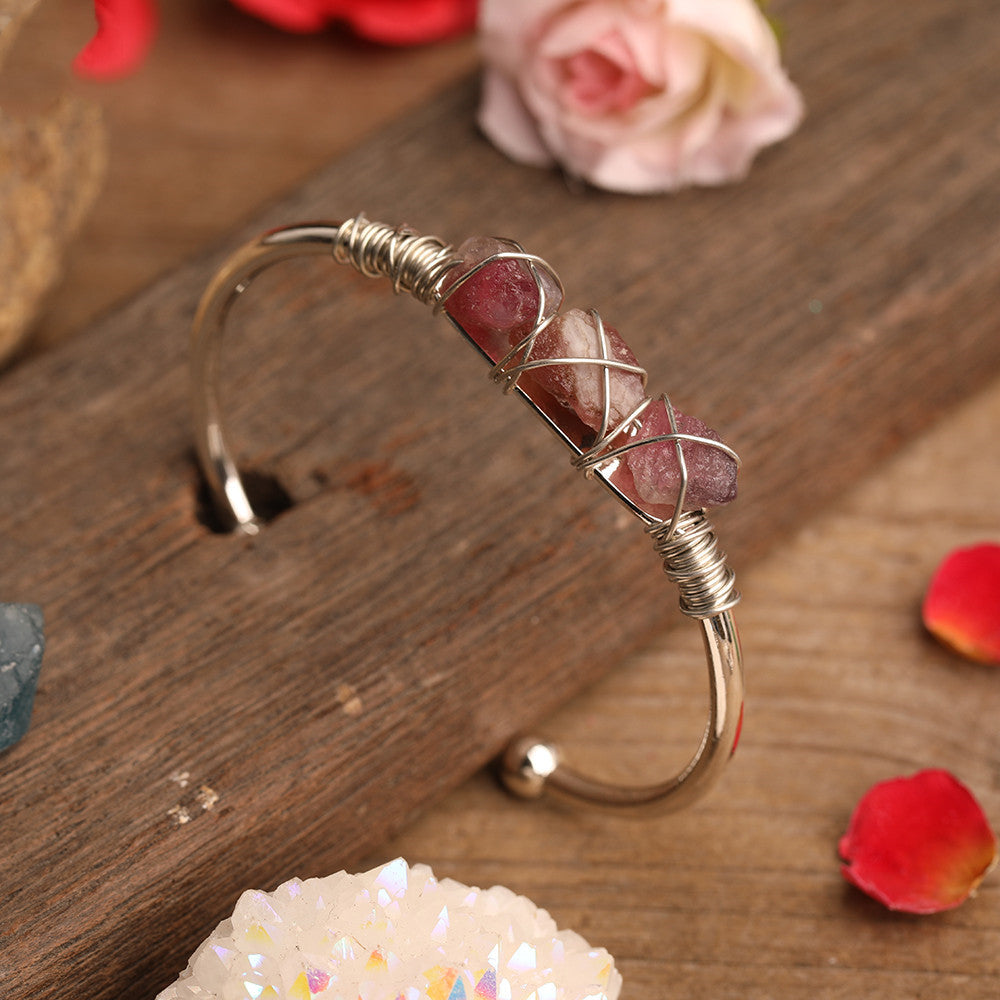 Ladies Stone Bead Amethyst Fashion Bracelet