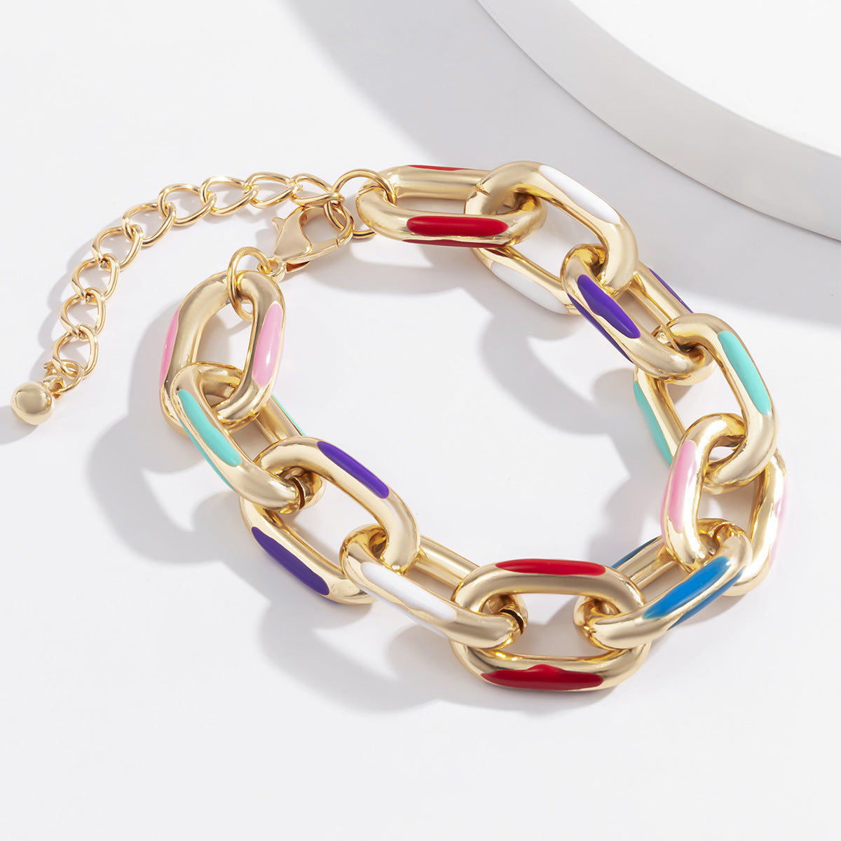 Colorful Oil Drop Chain Necklace