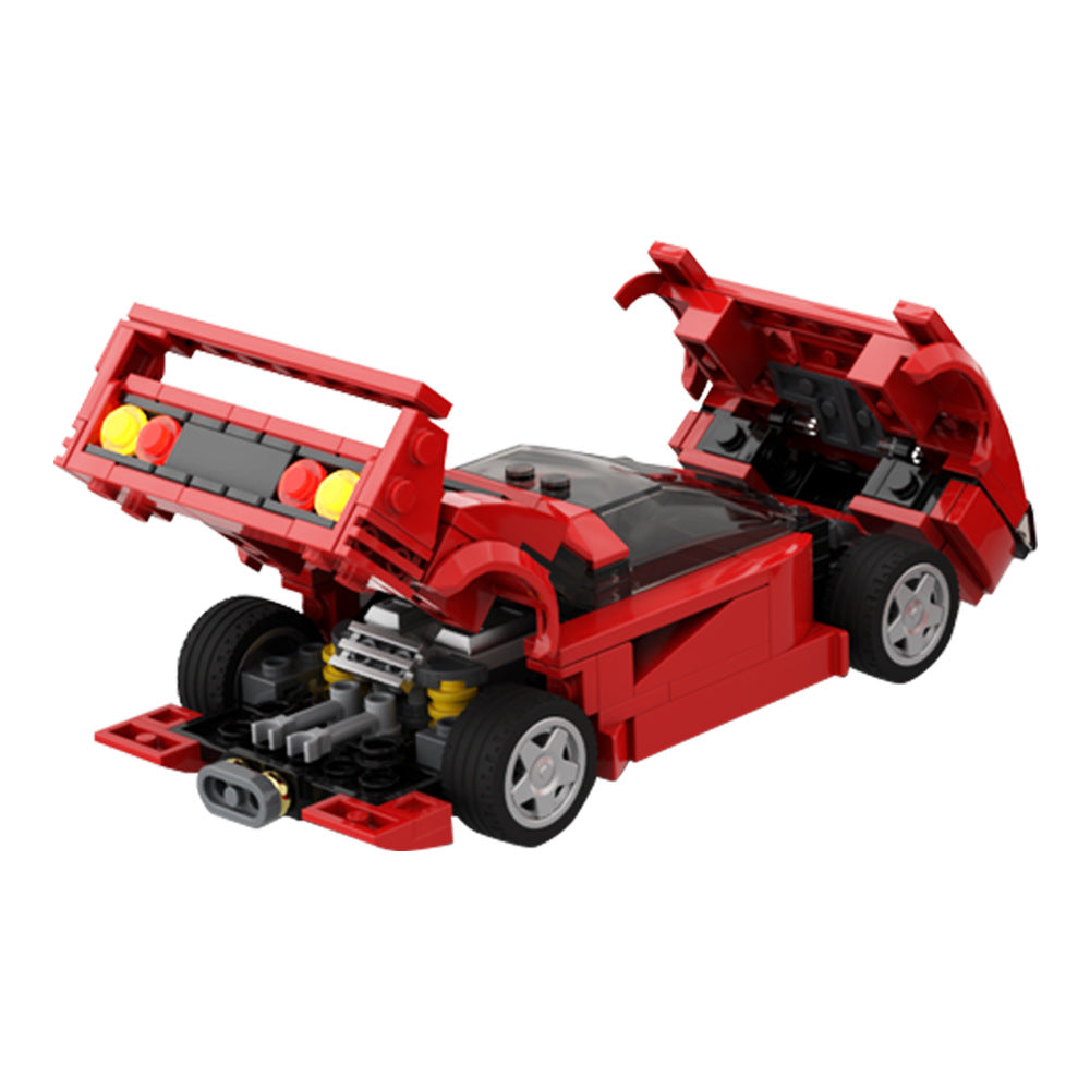 Ferrari F40 Super Sports Car Model MOC-104559 Small Particles Compatible Assembling Building Blocks