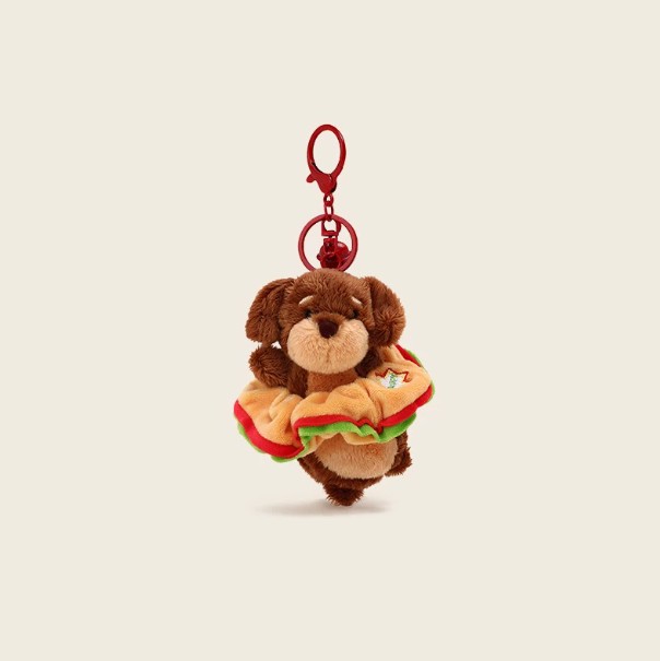 Sausage Plush Dog Bag Pendant Keychain
