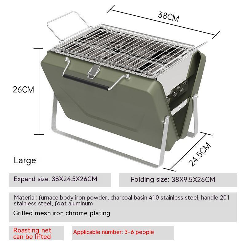Barbecue pliant portable d'extérieur pour la maison