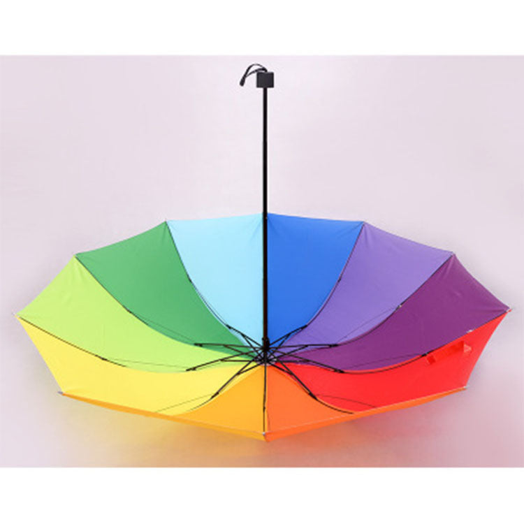 Big Size Rainbow Umbrella For Women Cute Windproof