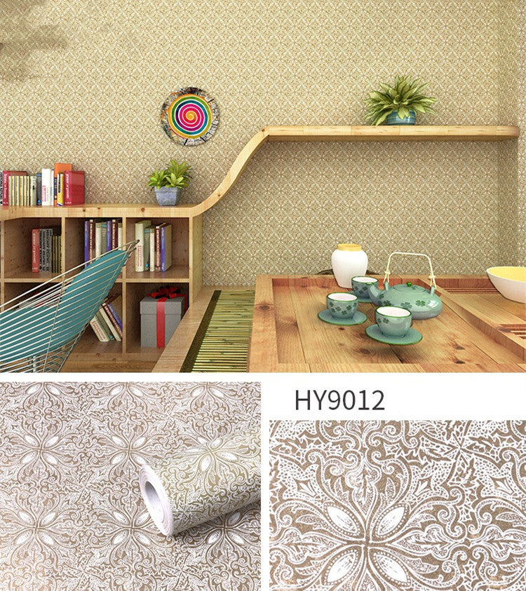 Large Flower Wallpaper Mixed With Family Style