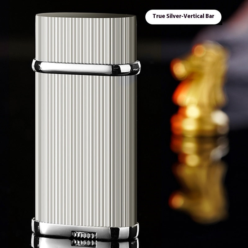 New Grinding Wheel Oblique Fire High-grade Electroplating Resin Craft Retro Men's Gift Open Flame Gas Lighters