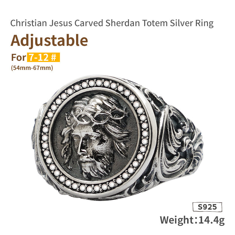 Men's Fashion Adjustable Engraved Ring