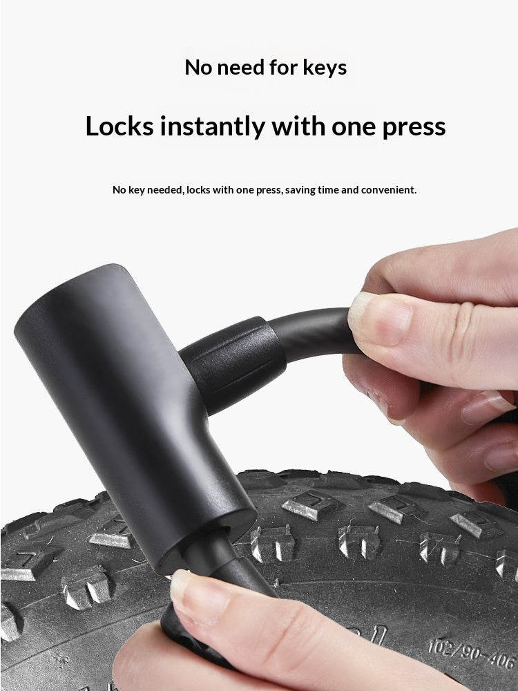 Bicycle Lock With Steel Cable, Anti-theft For Mountain And Road Bikes