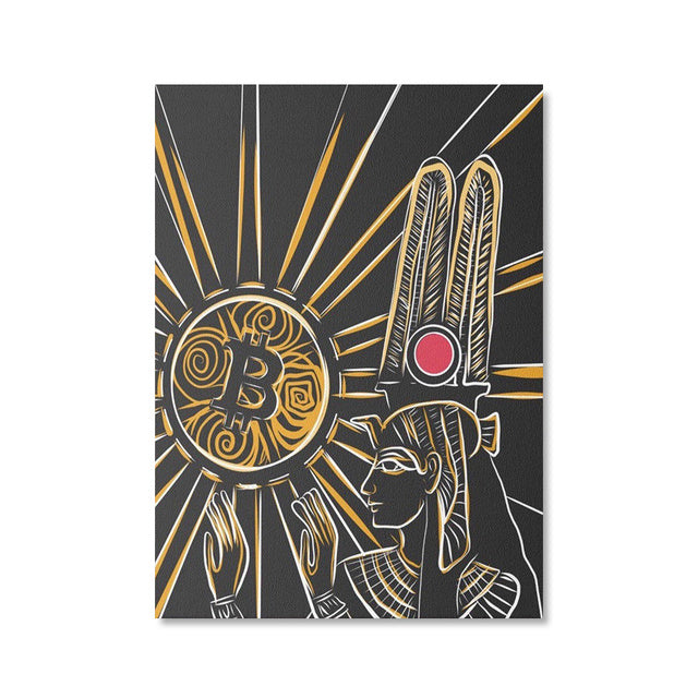 Painting With Coin Newspaper And Wall Art  On Abstract Canvas