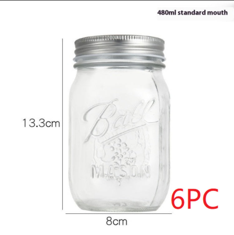 Coctail Glass Mason Cup 16oz Mason Glass Jar With Cover