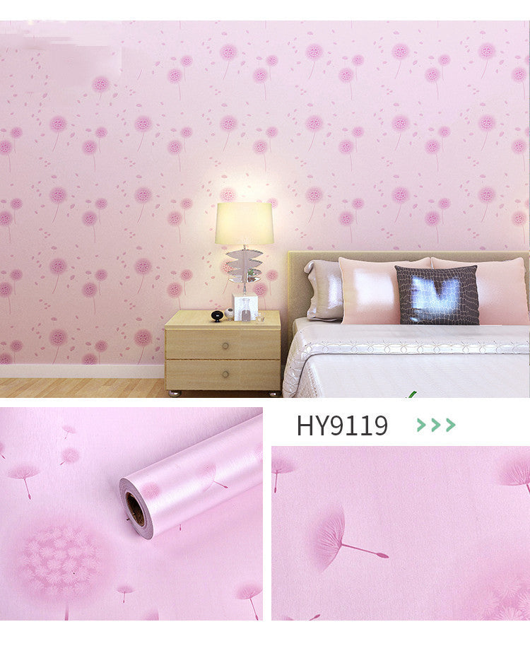 Large Flower Wallpaper Mixed With Family Style