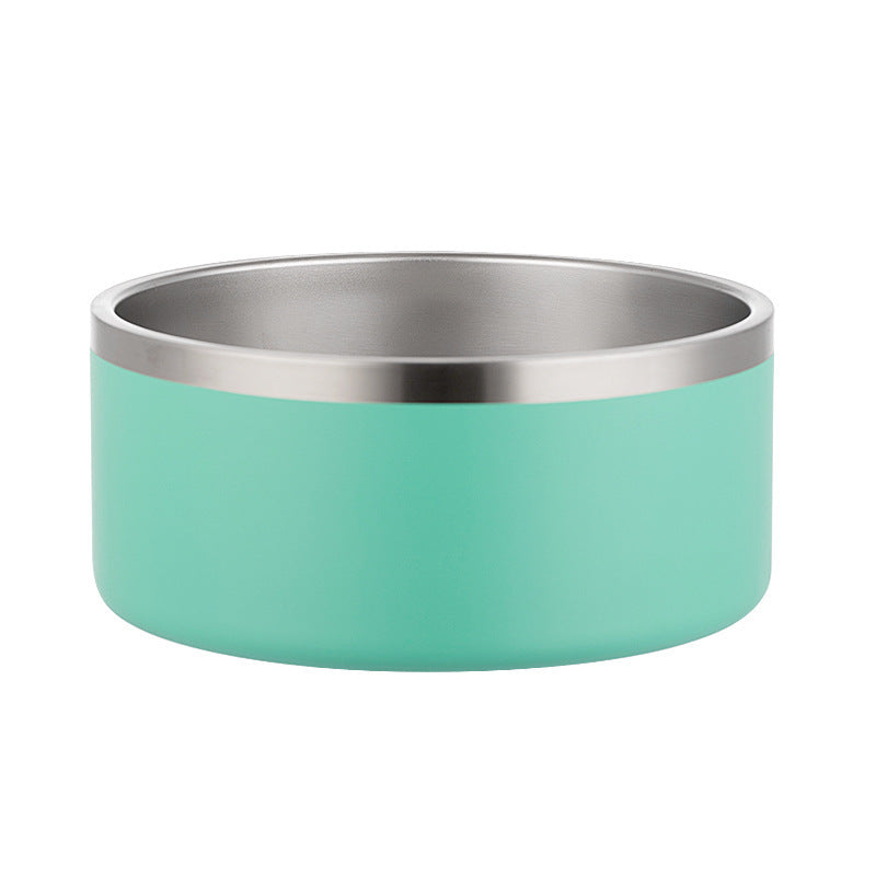 Gamelle pour Chien en Acier Inoxydable 304 Intérieur et Extérieur avec Coussinet en Gel de Silice
