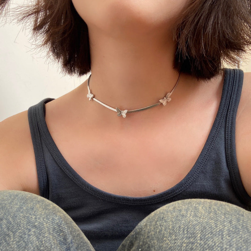 Non-fading Butterfly Necklace Female Clavicle Chain