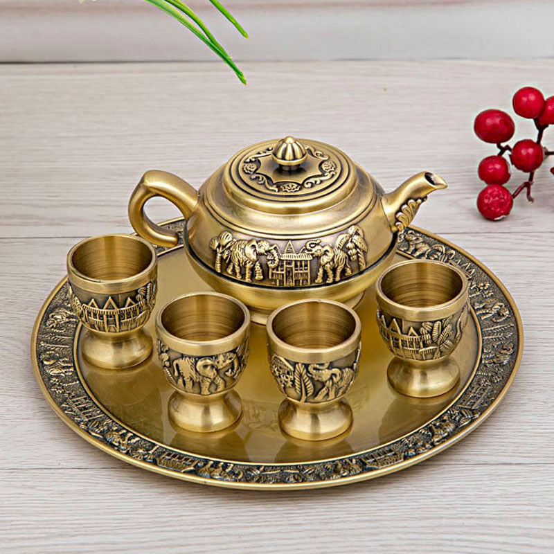 Service à thé marée nationale de luxe léger haut de gamme tasse à thé théière plateau