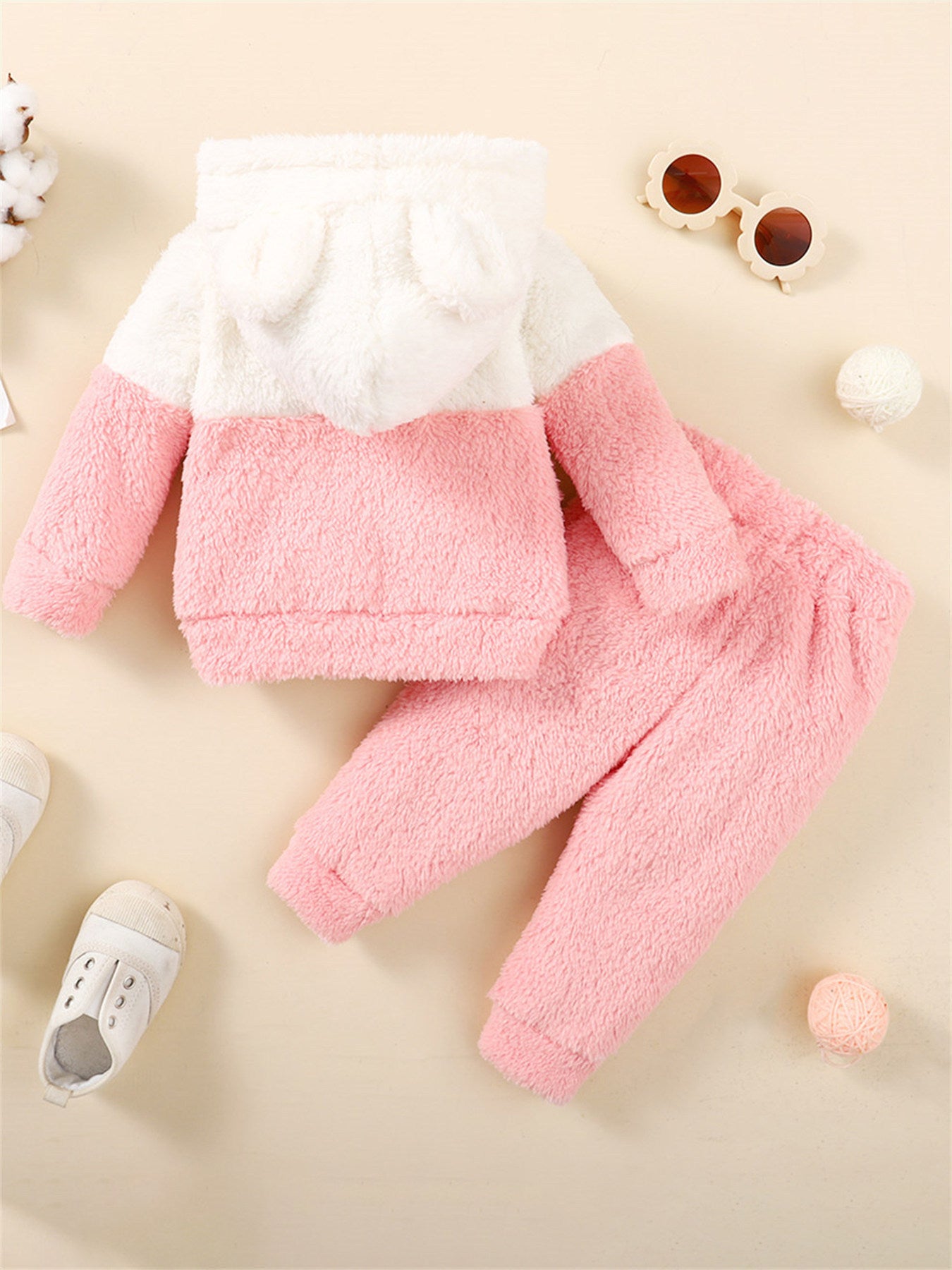 Girls' Fashion Casual Long Sleeve Patchwork Top Trousers Two-piece Suit