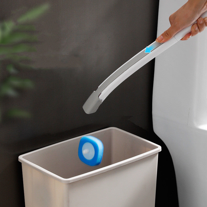 Replaceable Brush Head Toilet Brush Bathroom No Dead Corner Toilet Brush