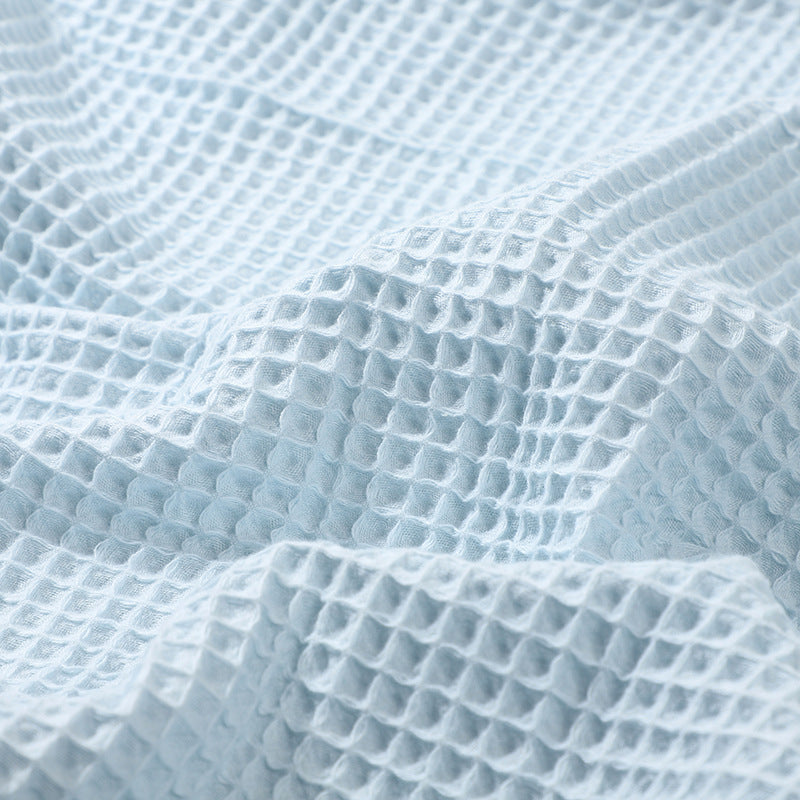 Waffle Baby Blanket Pure Cotton Solid Color Bath Towel