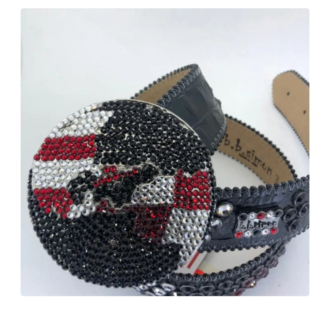 Hip Hop Style Water Diamond Punk Belt