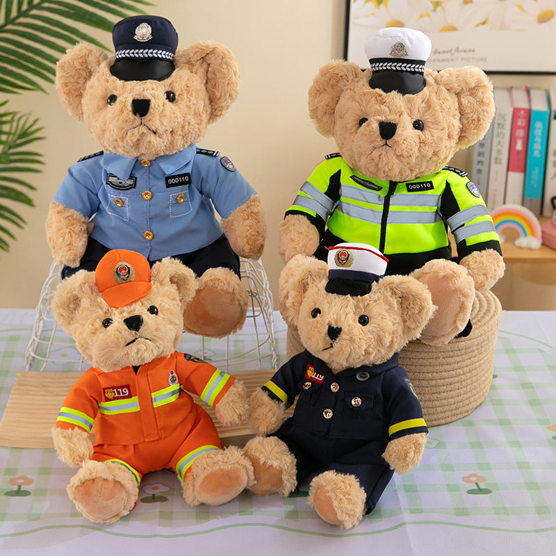 Fire Bear Police Teddy Doll Plush Toys