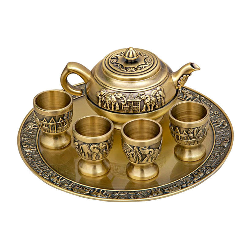 Service à thé marée nationale de luxe léger haut de gamme tasse à thé théière plateau