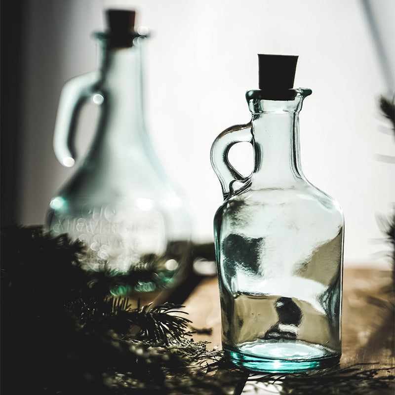 Thickened Glass Oil Can, Cork Sealing Tape, Seasoning Pot, Kitchen Storage Soy Sauce Bottle