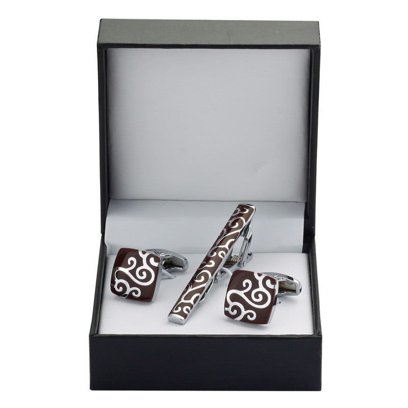 Men's High Quality French Sleeve Cufflink Tie Clip Suit
