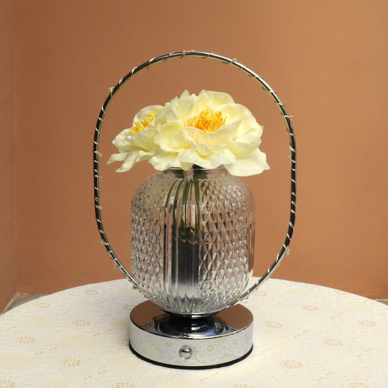 Décoration Veilleuse Petite Fleur Oeillets Salon