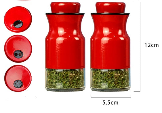 Glass Oil Bottle Stainless Steel Color Kitchen Seasoning Bottle
