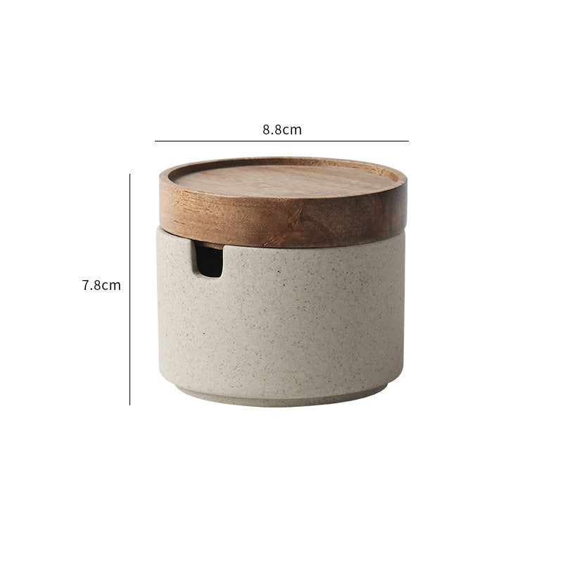 Vintage Seasoning Jar Ceramic Three-piece Set