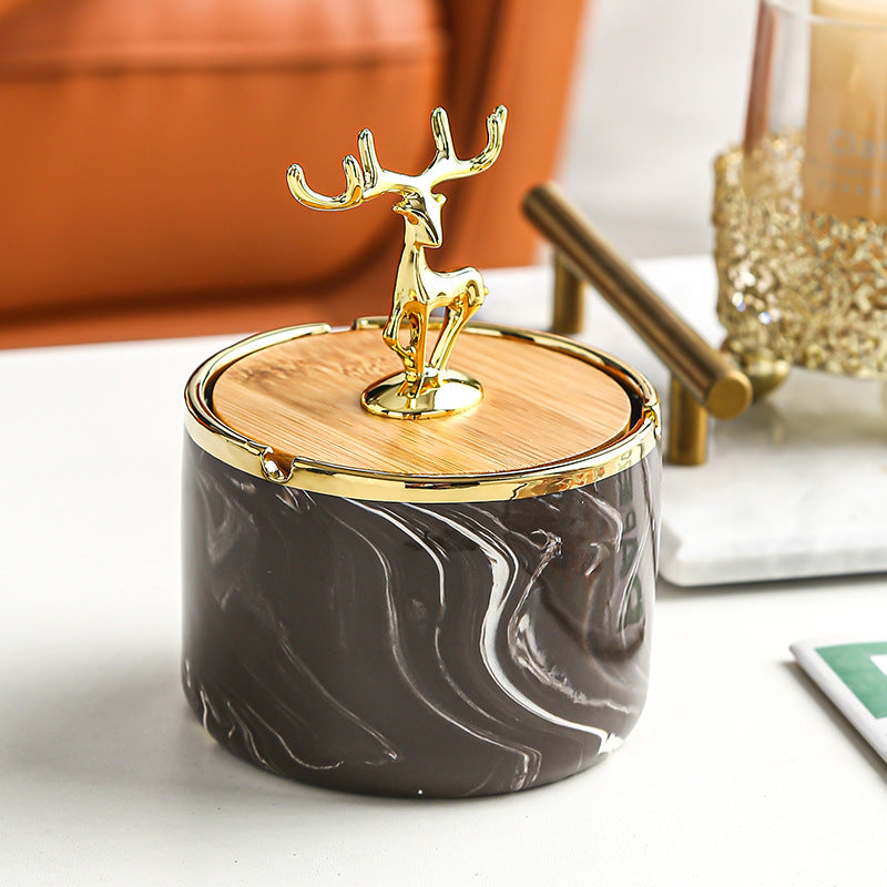 Household Ceramic Windproof Fly Ash Decorative Ashtray