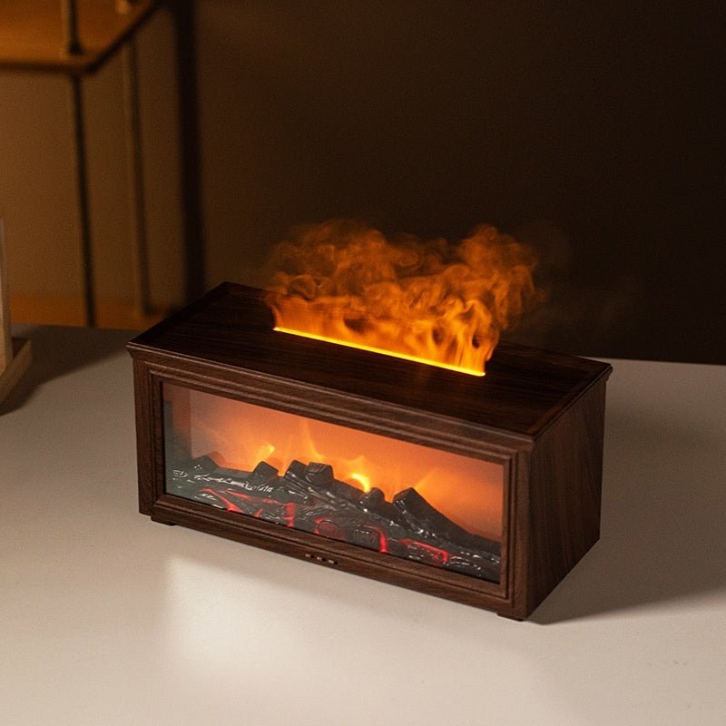 Diffuseur d'arôme de flamme de cheminée 3D de simulation de bureau domestique