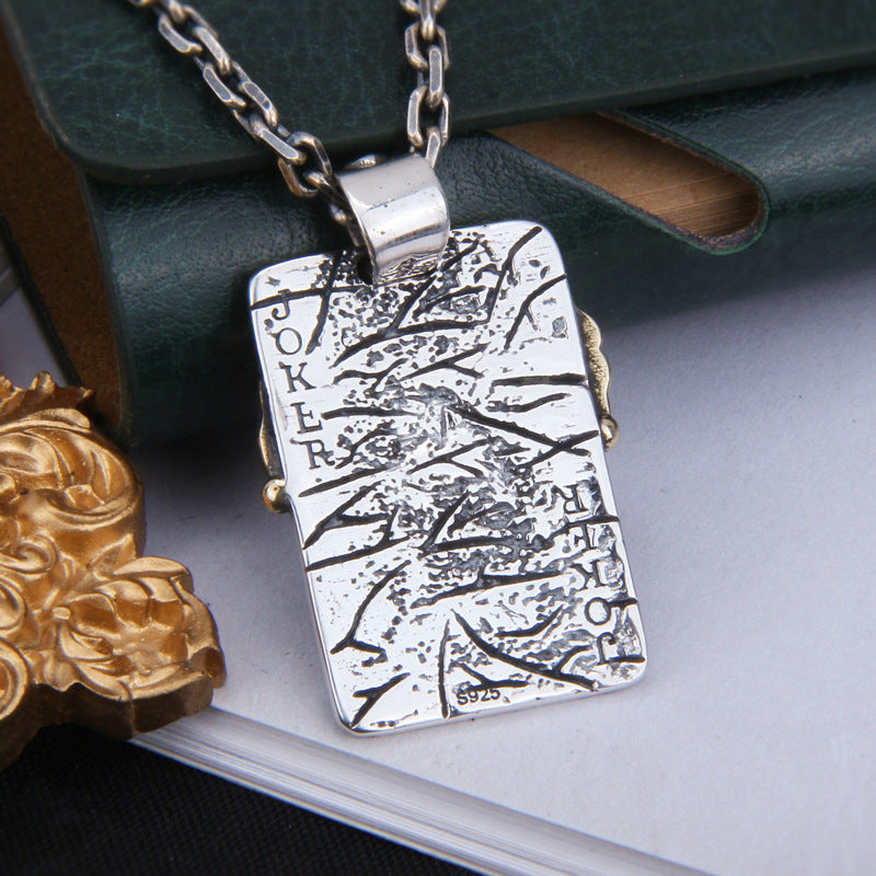 S925 Sterling Silver Vintage Thai Silver Personality Men's Pendant