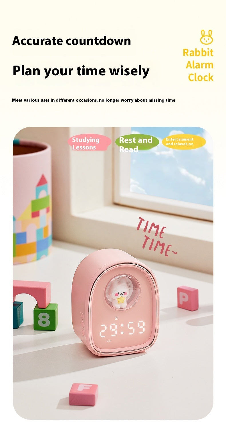 Home Creative Cute Rabbit Alarm Clock