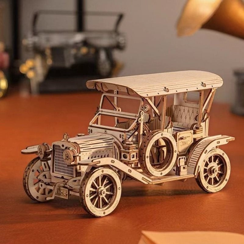 Wooden Assembled Decompression Toy Three-dimensional Model Ornaments