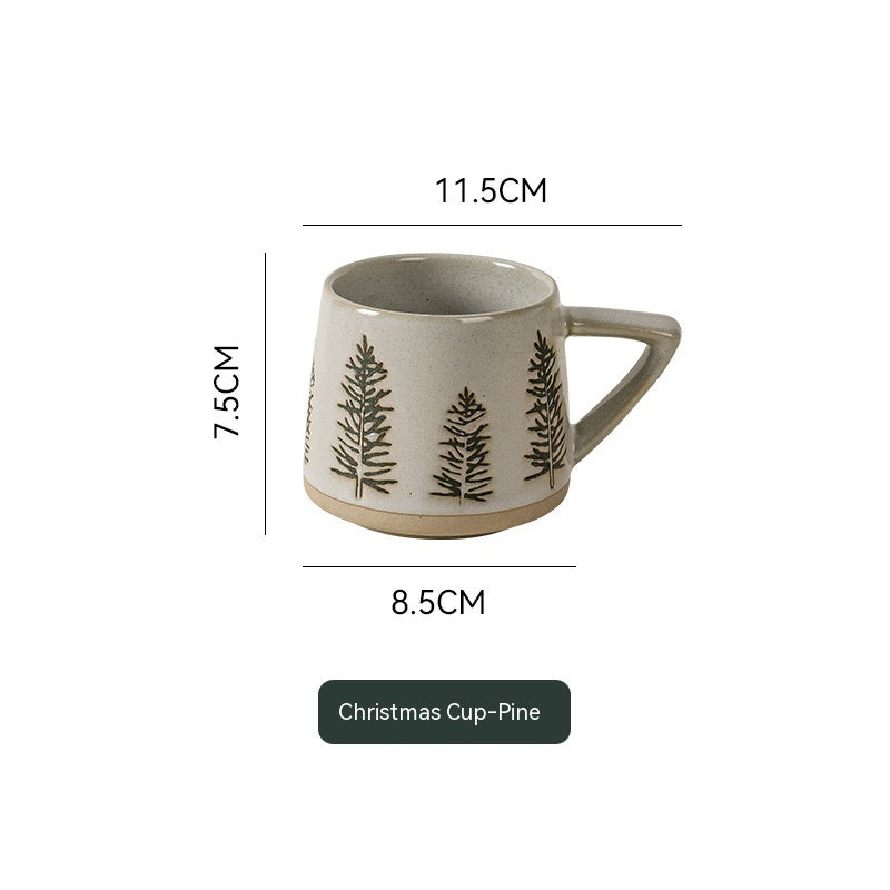 Retro Ceramic Fambe Ear-hanging Coffee Cup